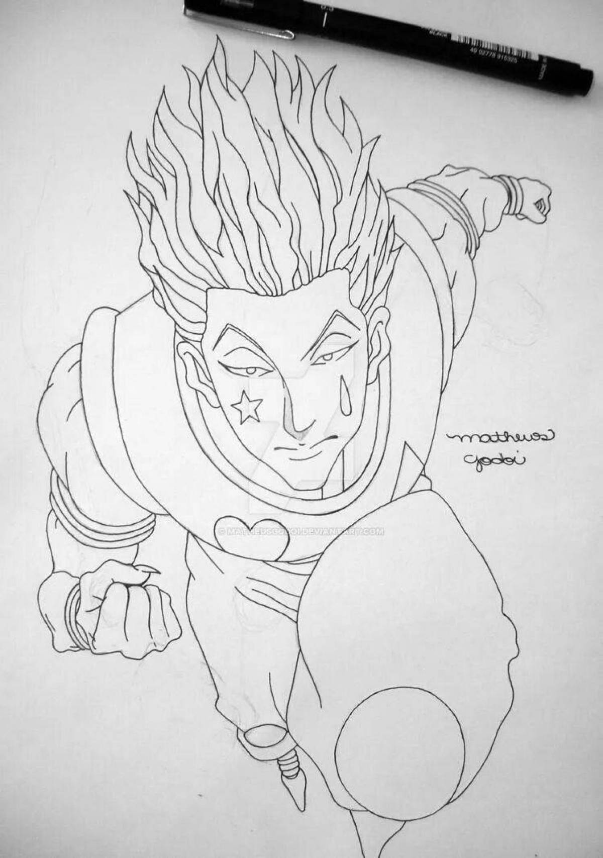 Photo Coloring page adorable hisoka