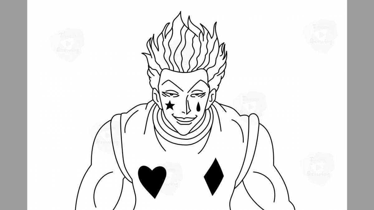 Photo Hisoka amazing coloring book
