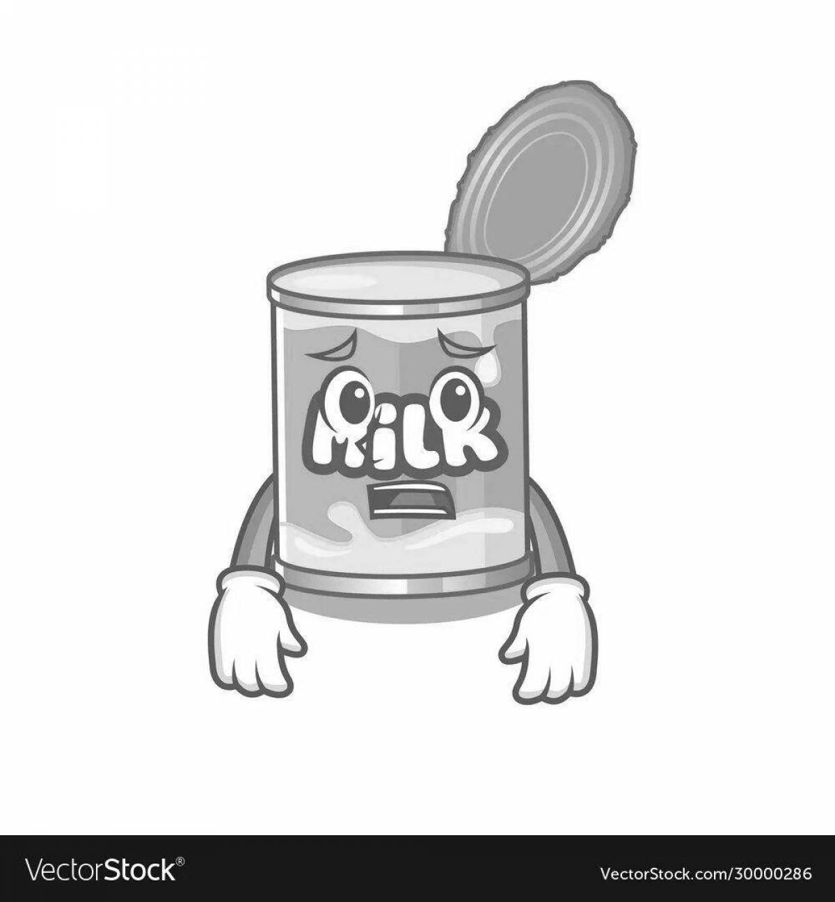 Animated condensed milk coloring page