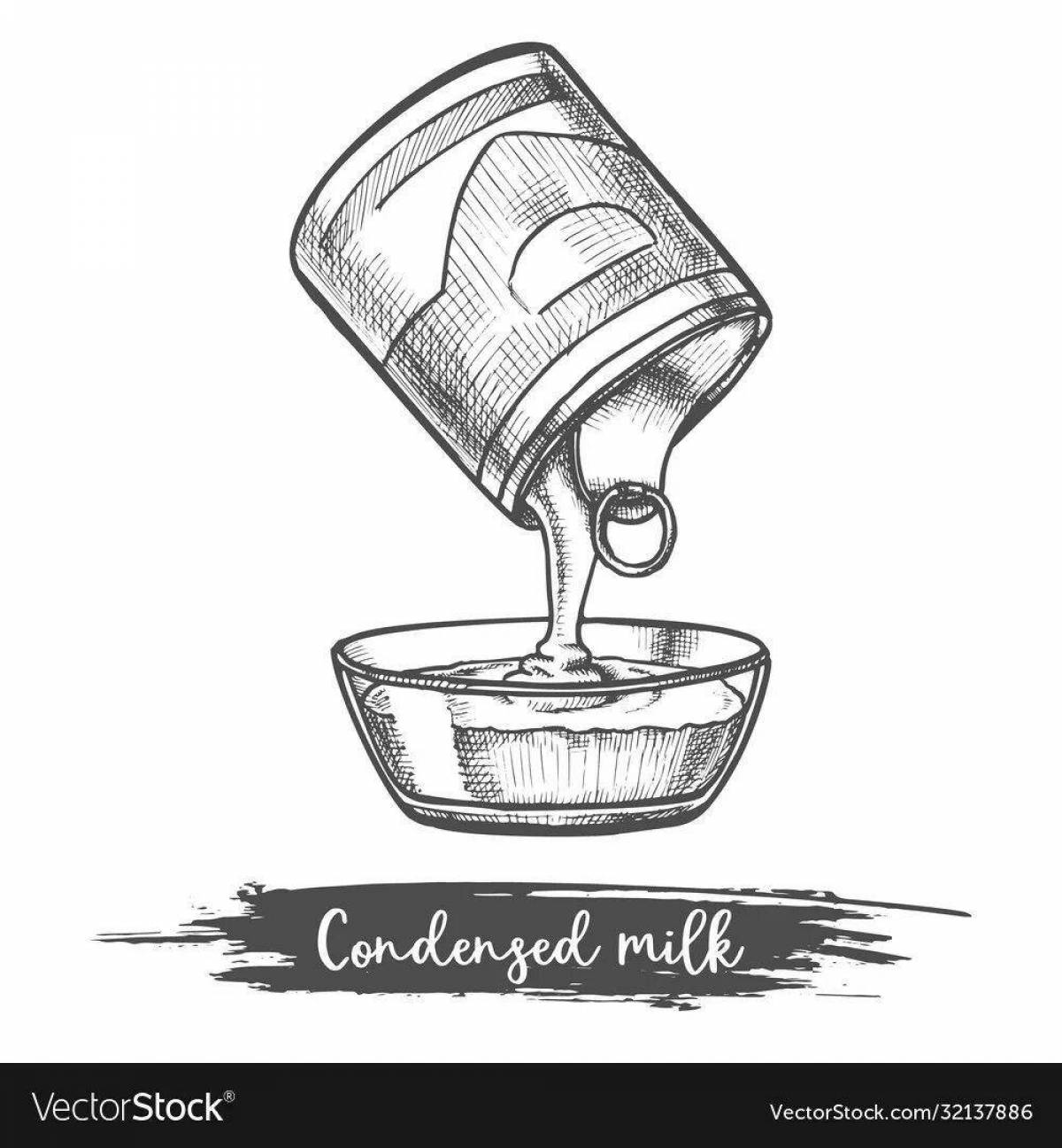 Irresistible condensed milk coloring page