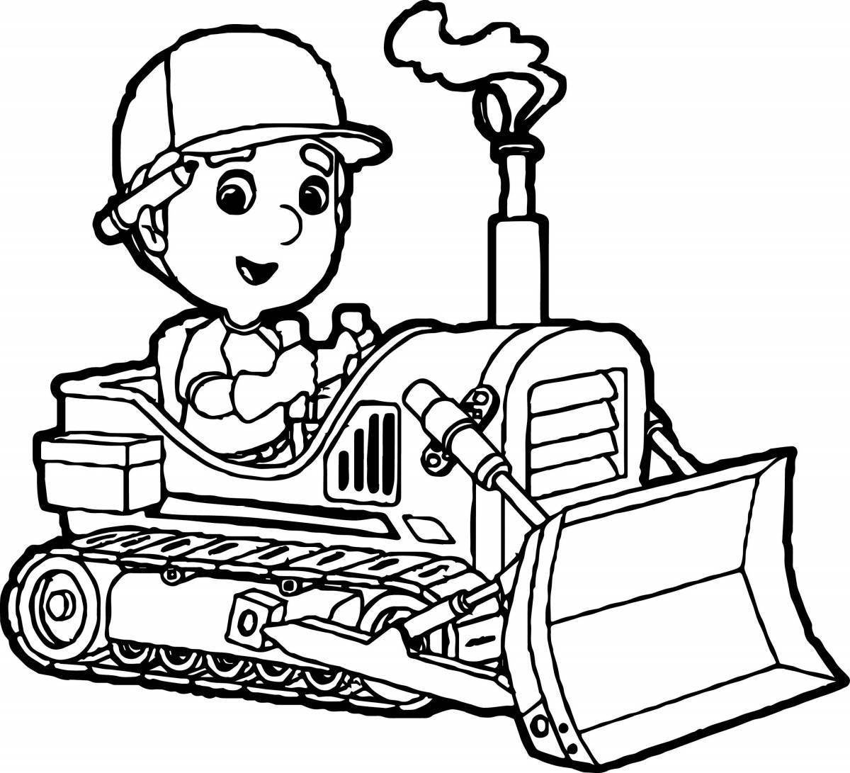 Coloring page brave driver
