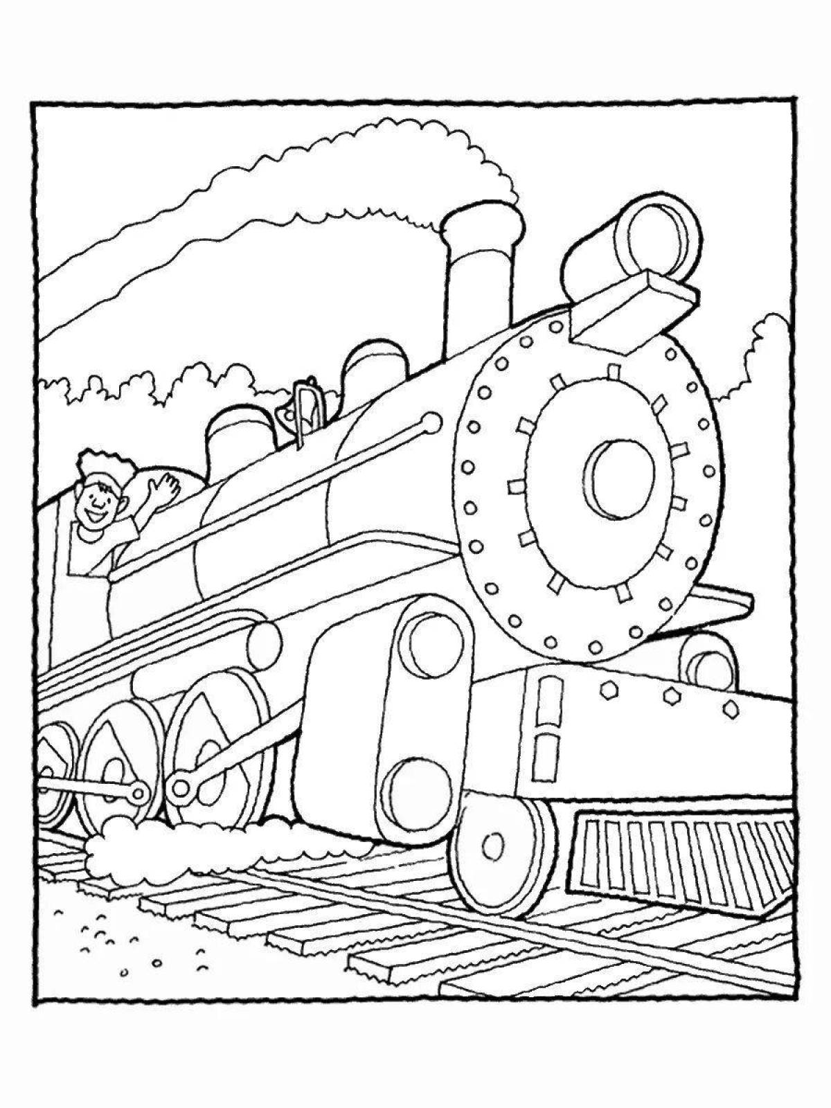 Creative driver coloring page