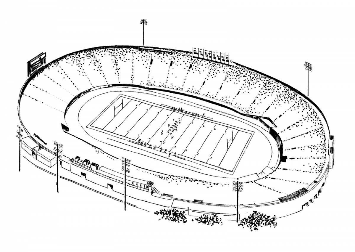 Large stadium coloring page
