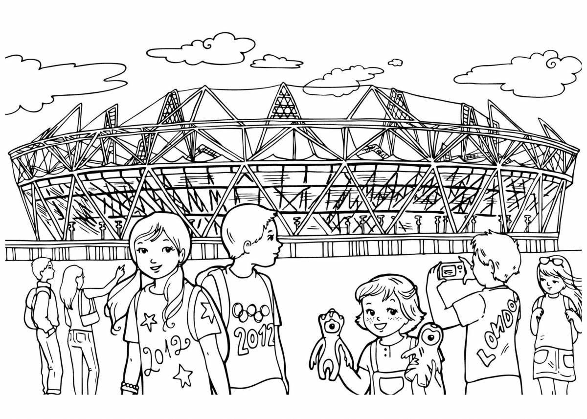 Awesome stadium coloring page