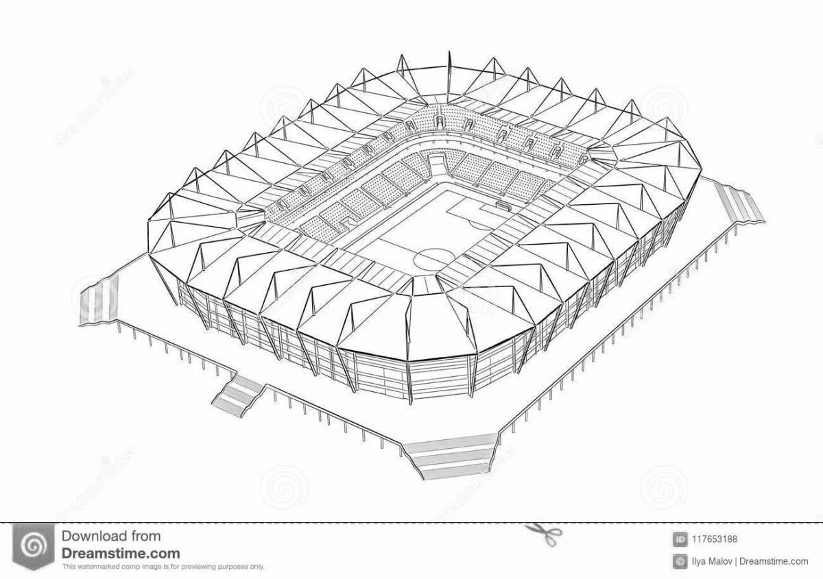 Coloring page magnificent stadium