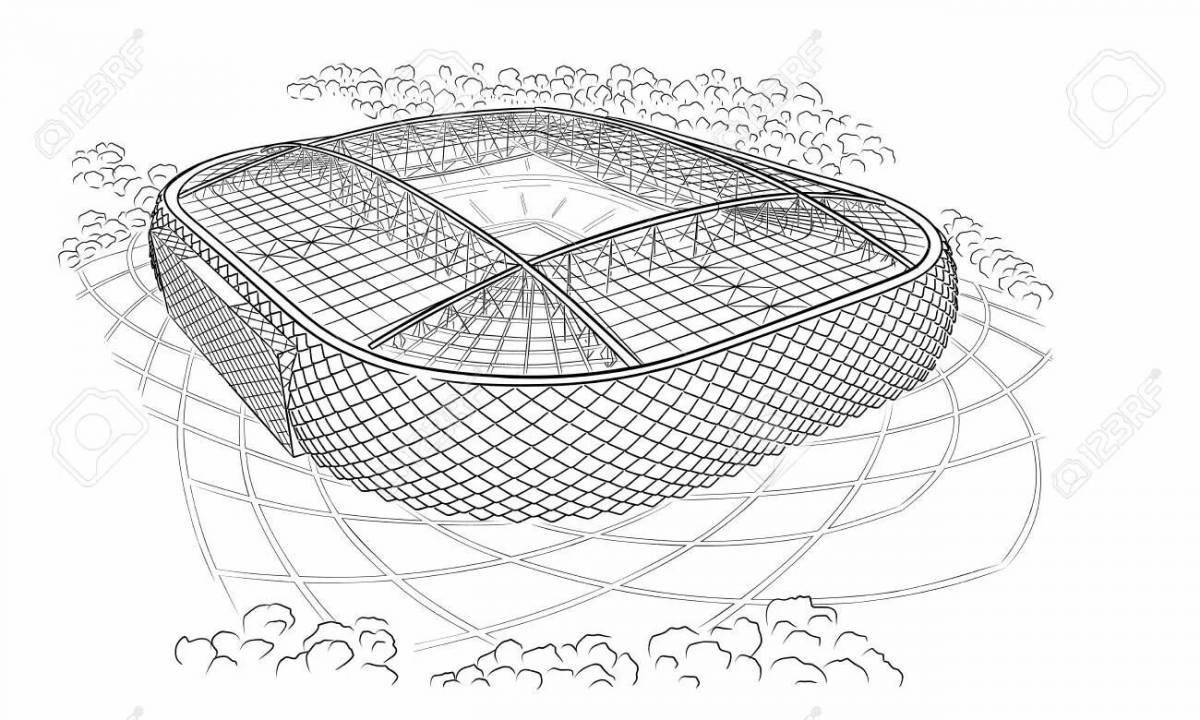 Glitter stadium coloring page