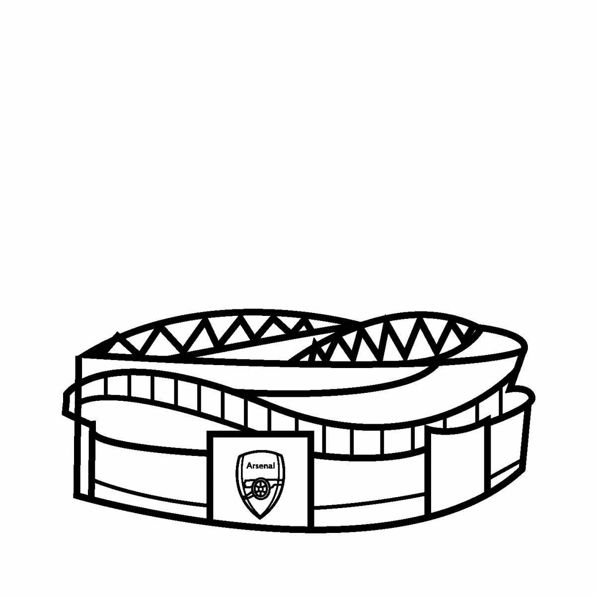 Luxury stadium coloring page