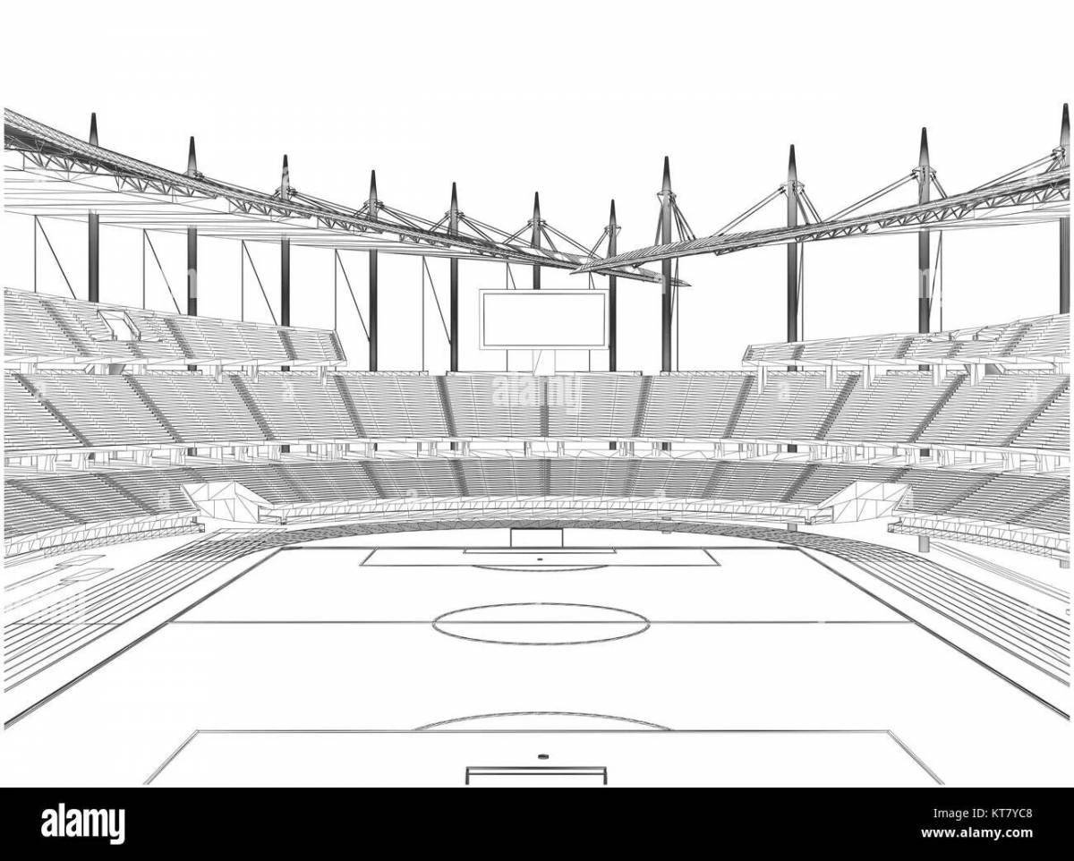 Decorated stadium coloring page
