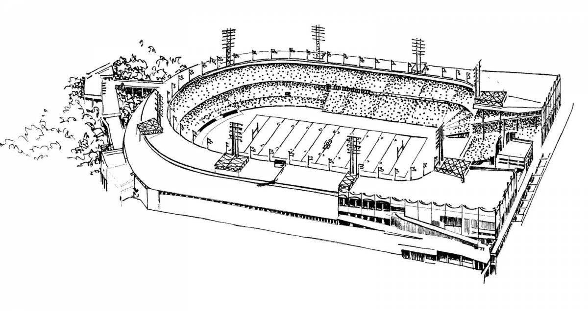 Royal stadium coloring page