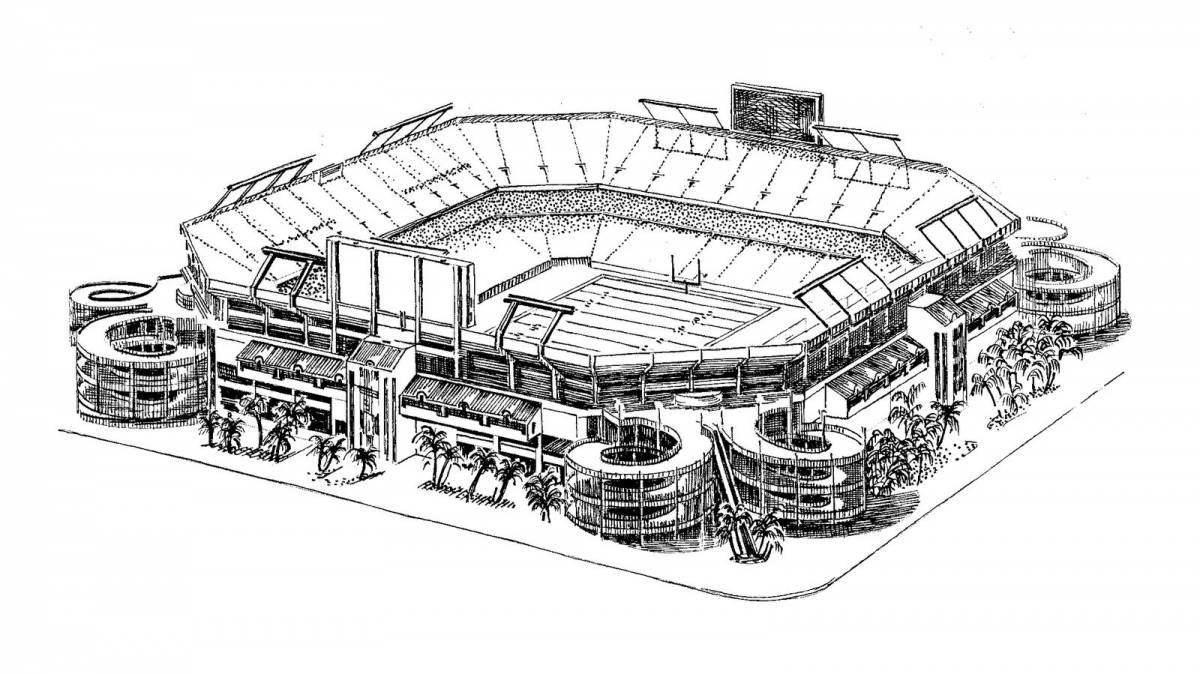 Grand stadium coloring page