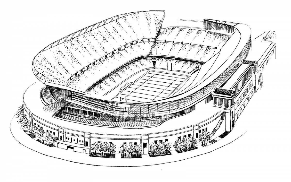 Glowing stadium coloring page