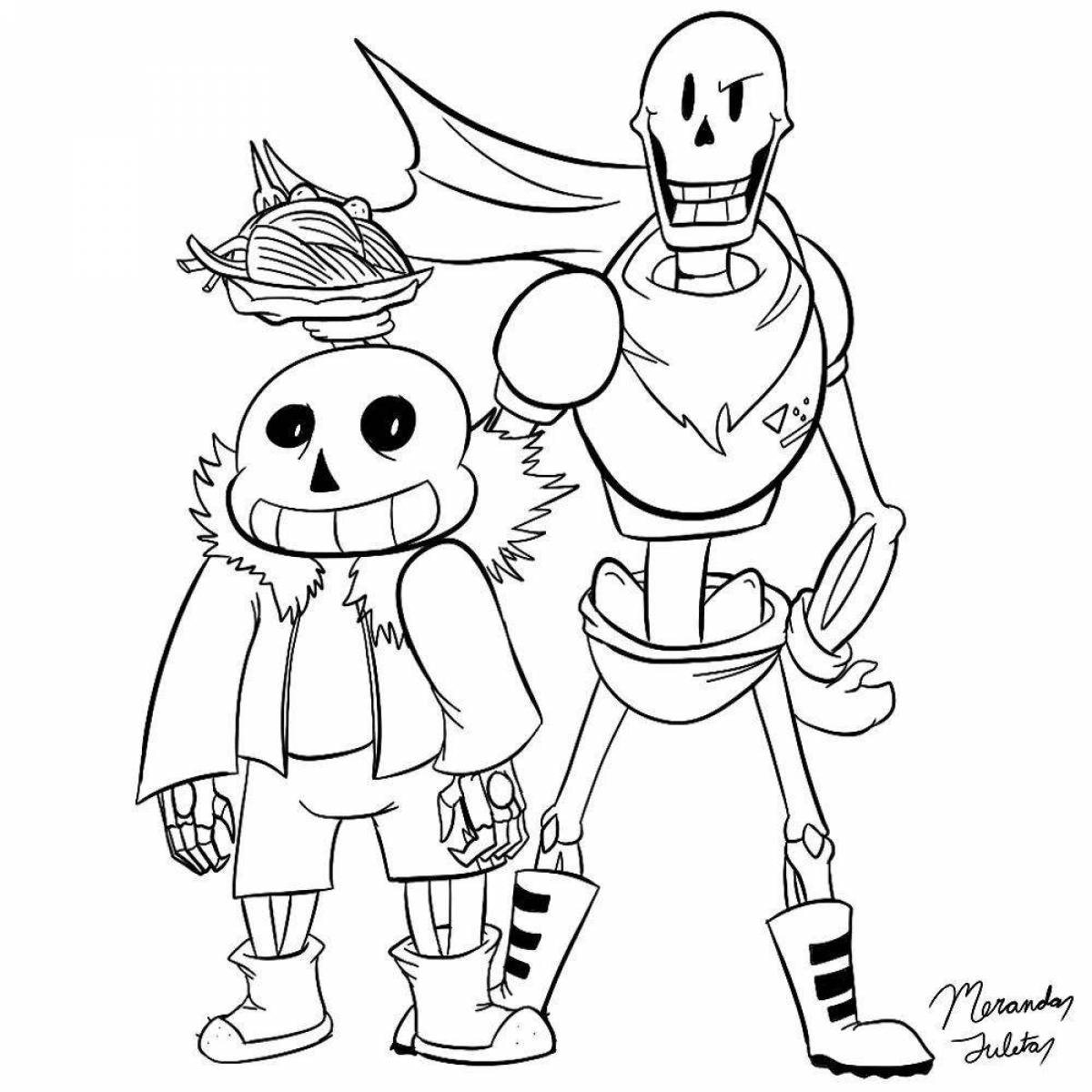 Delightful papyrus coloring page