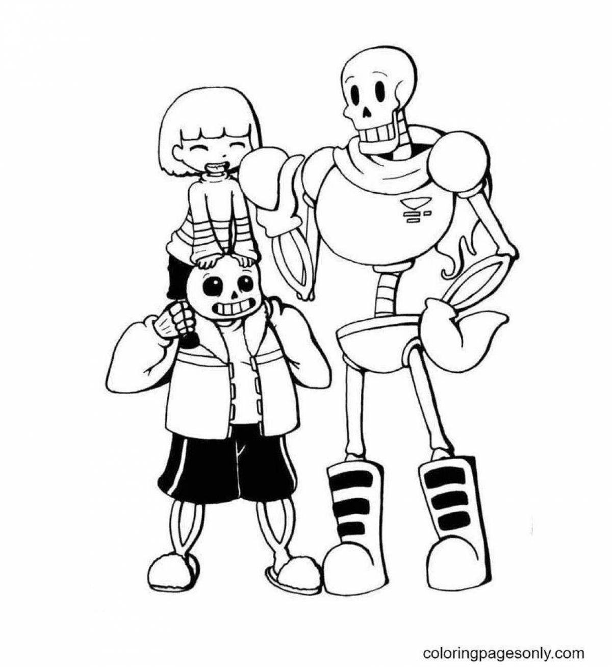 Glowing papyrus coloring page