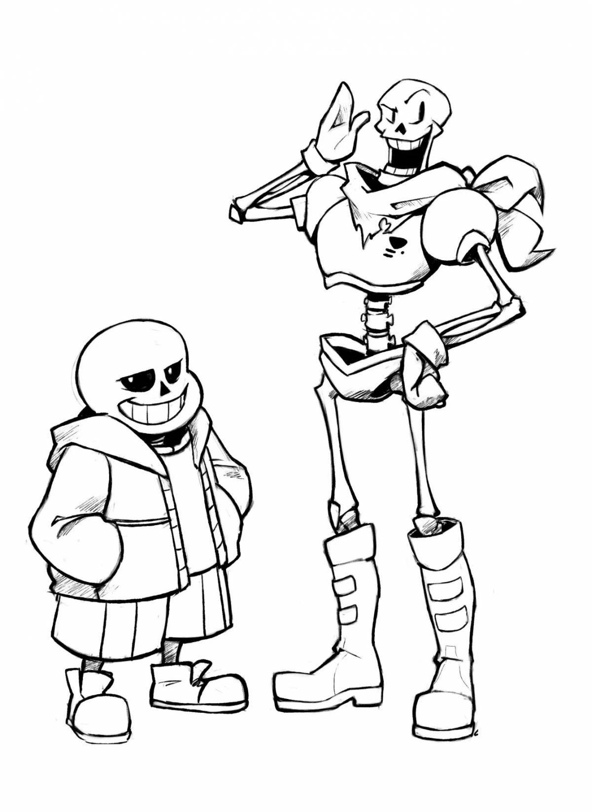 Glitter papyrus coloring page