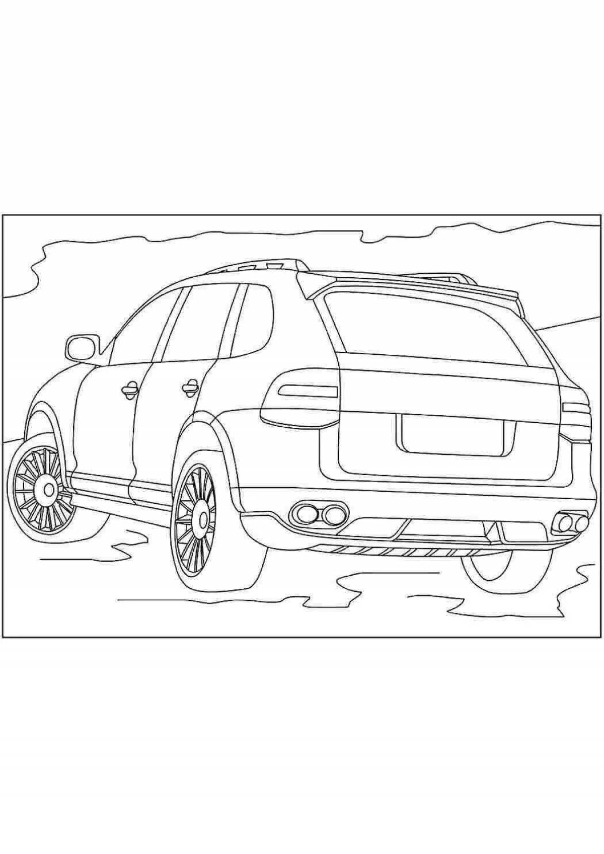 Porsche elegant coloring