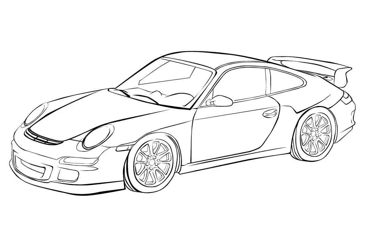 Porsche palace coloring