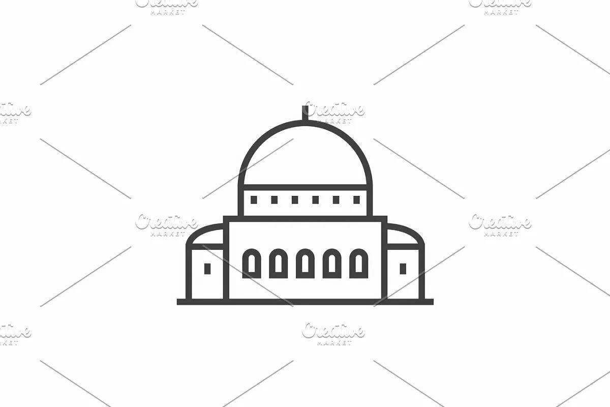 Photo Shiny synagogue coloring book
