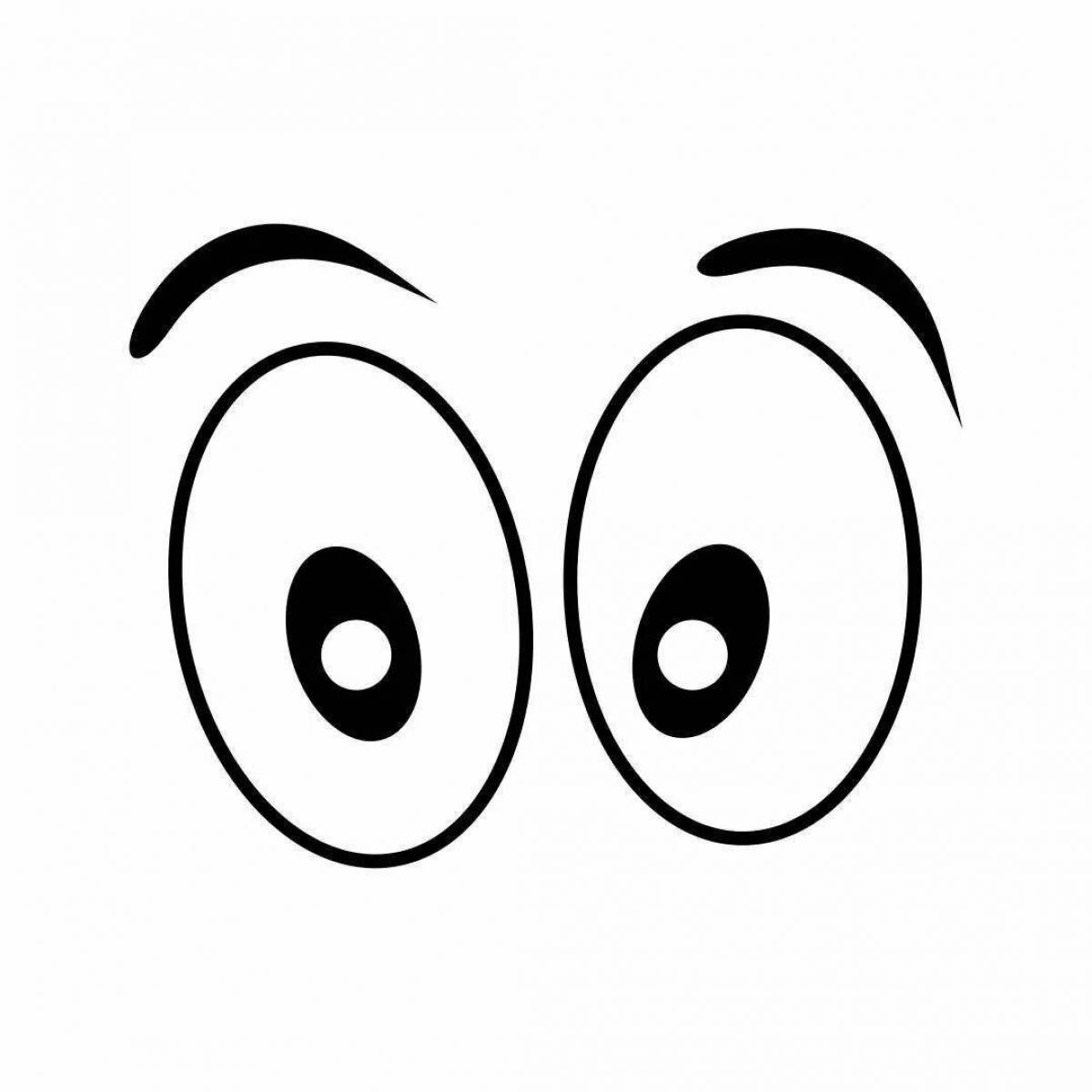 Animated eyes coloring book