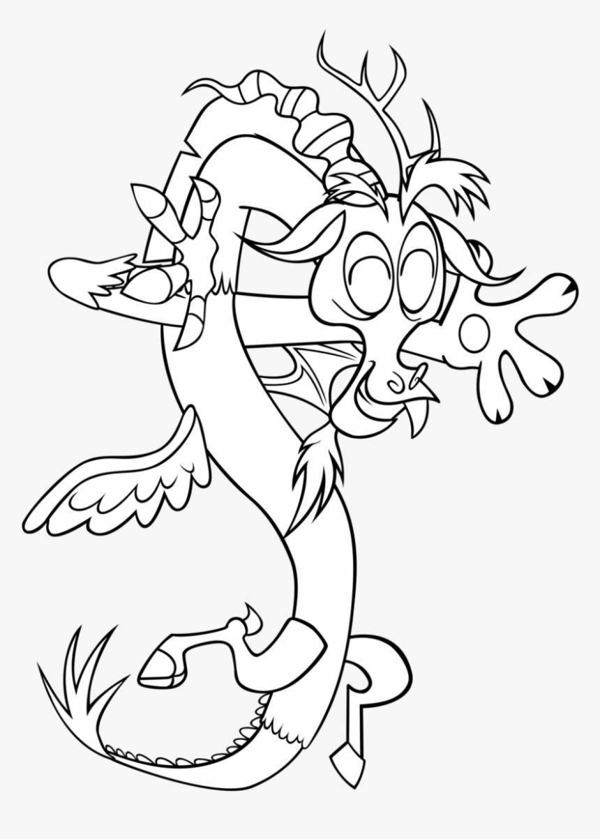 Attractive discord coloring page