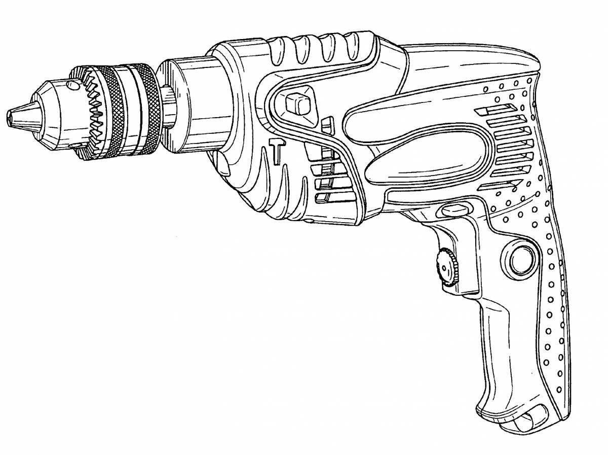 Exquisite screwdriver coloring page