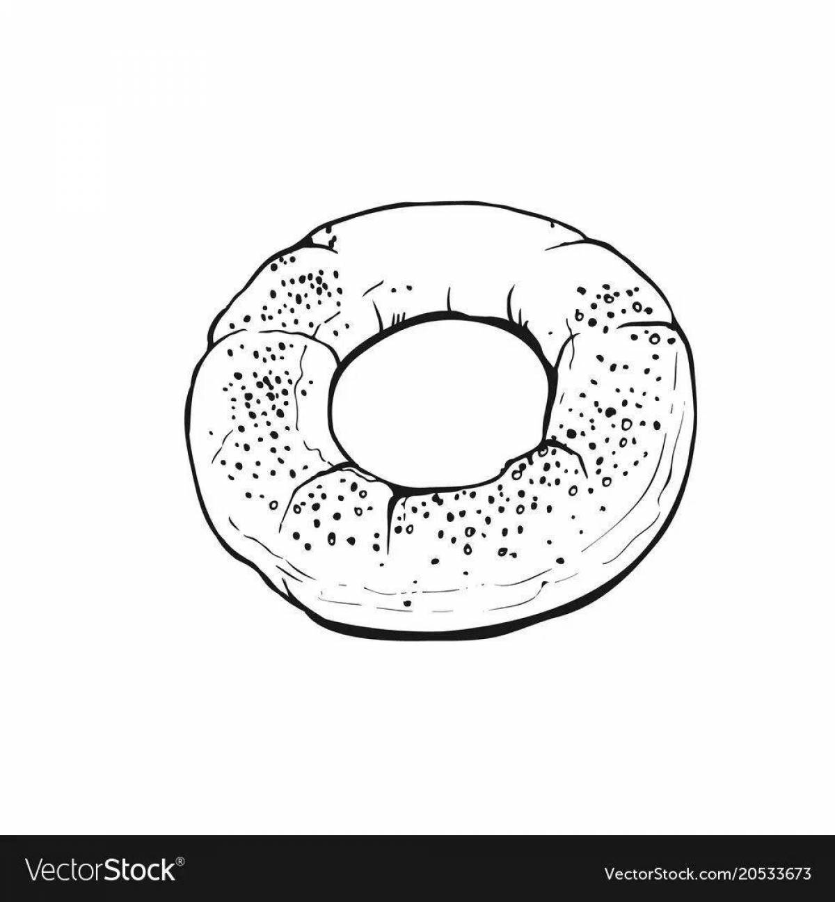 Delicious bagels coloring book
