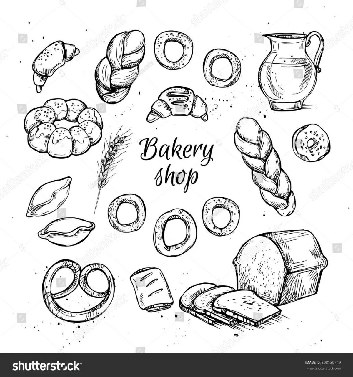 Delicious bagels coloring page