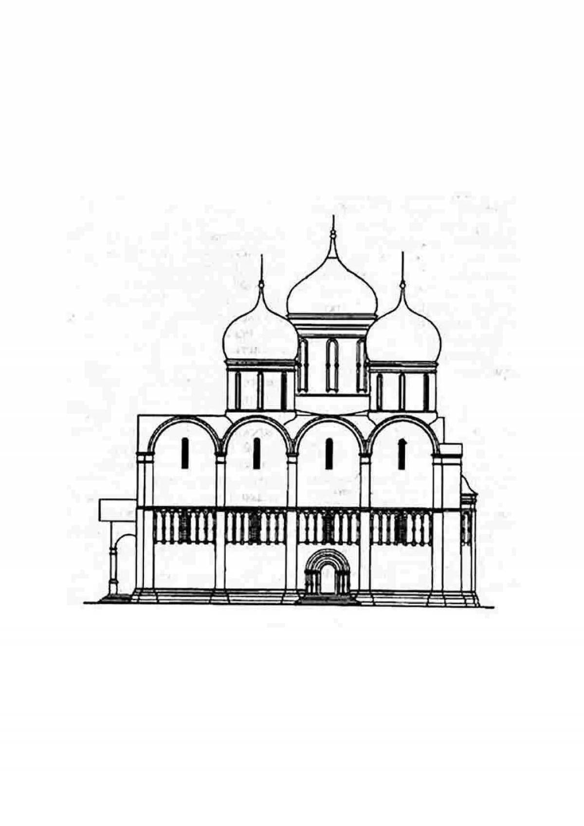 Coloring page charming yaroslavl