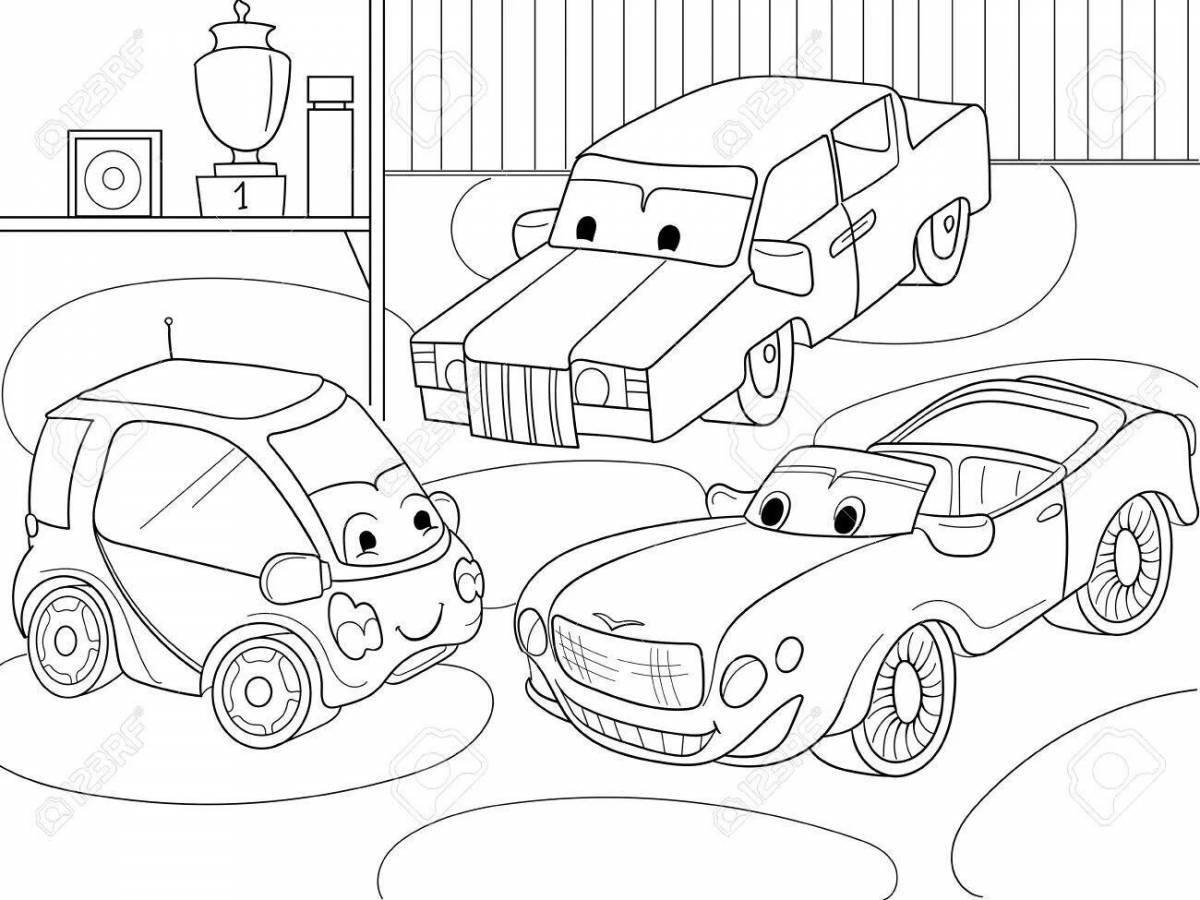 Coloring page holiday parking