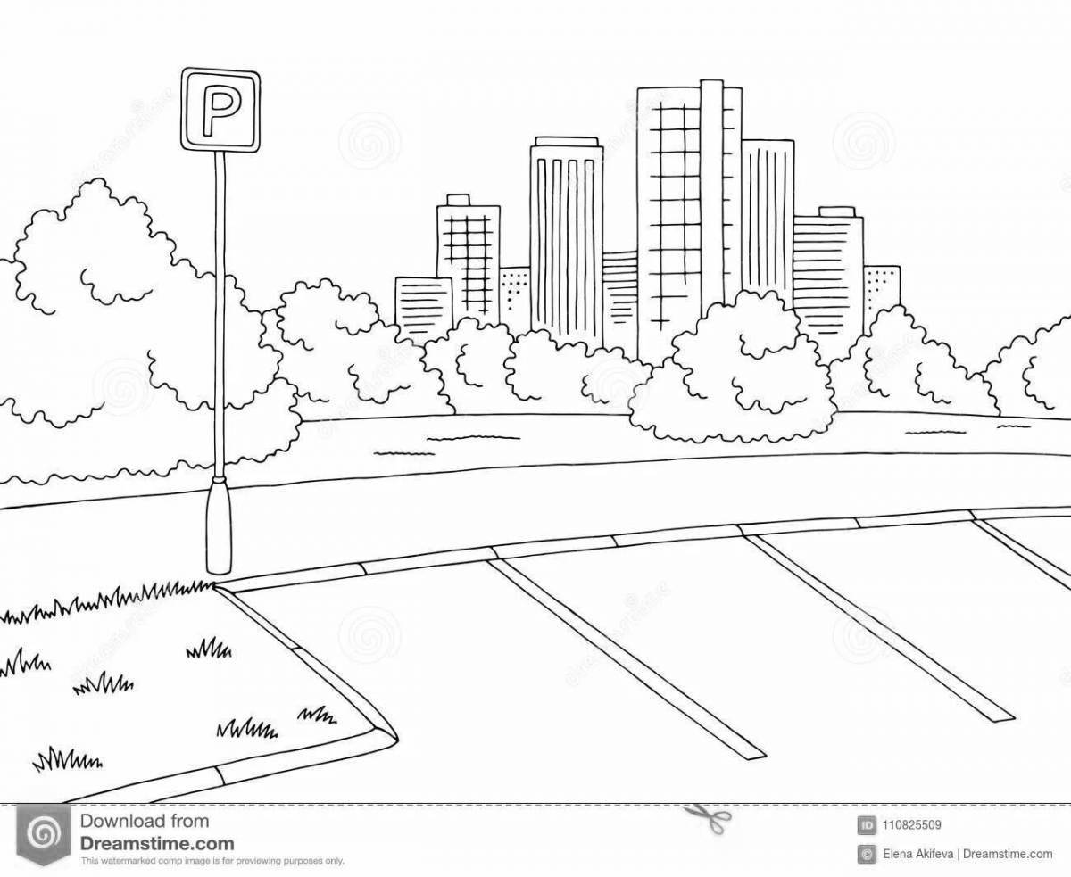 Coloring book magic parking
