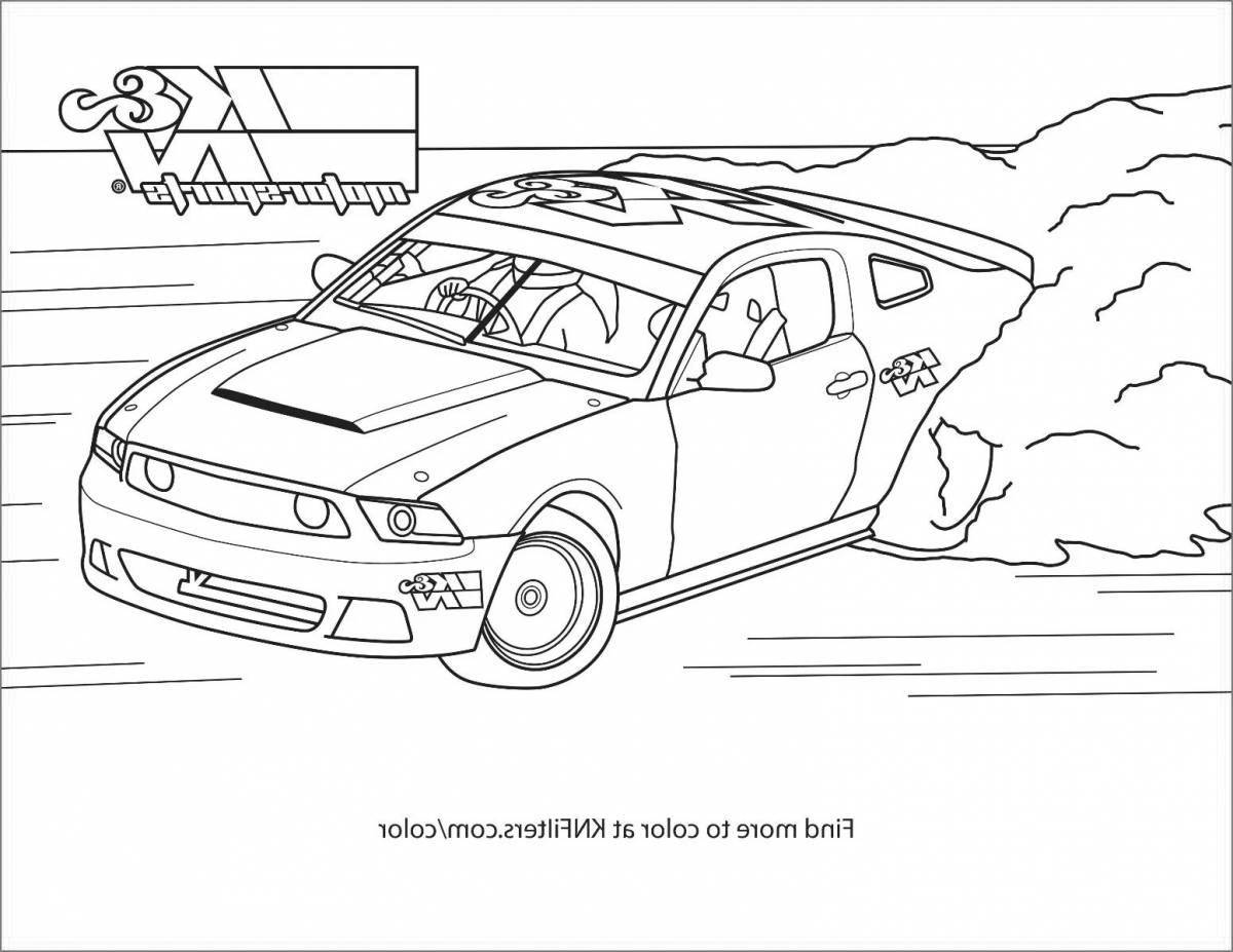 Amazing parking lot coloring page