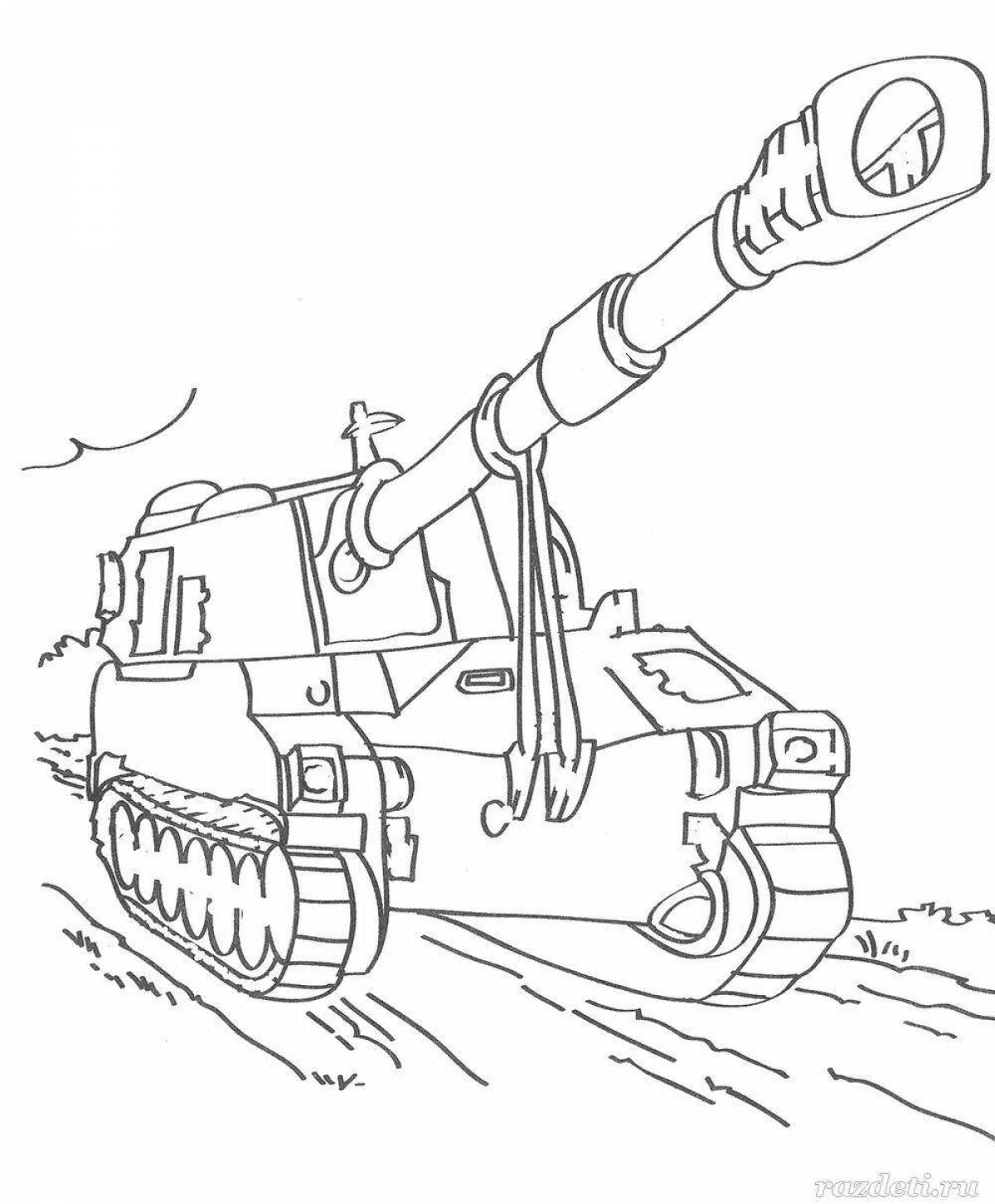 Cute artillery coloring