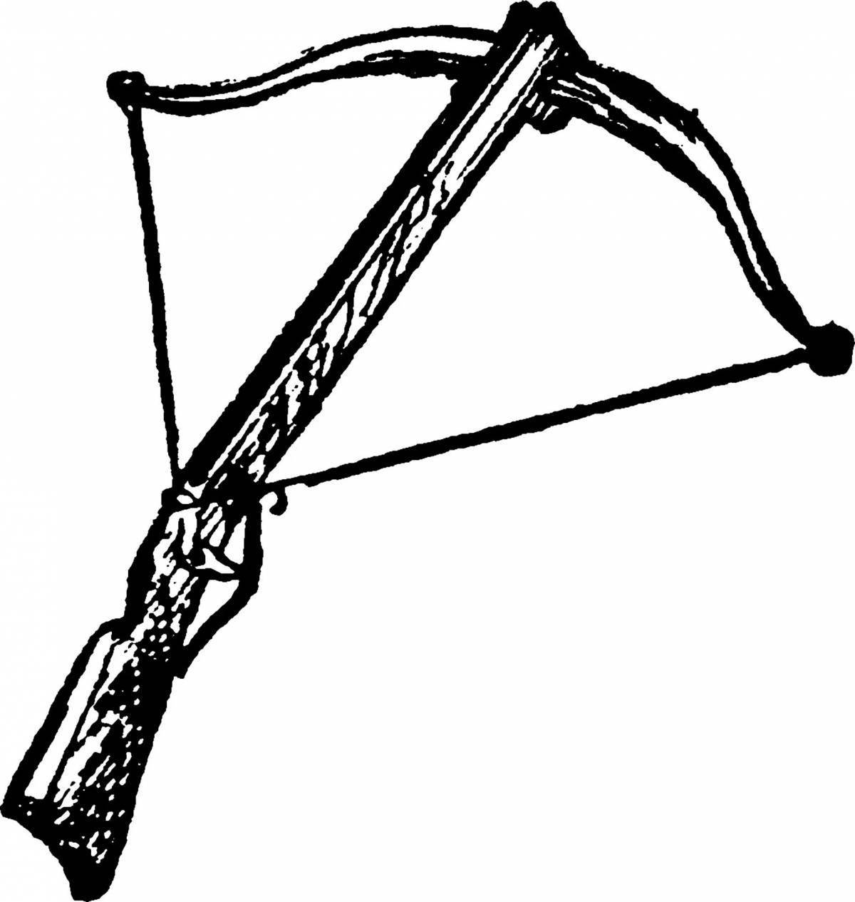 Crossbow fun coloring page