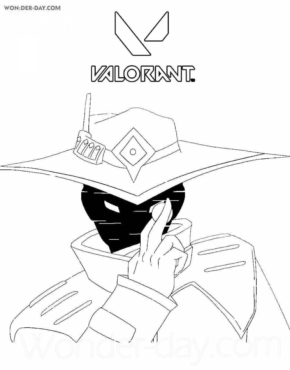 Playful valorant coloring page