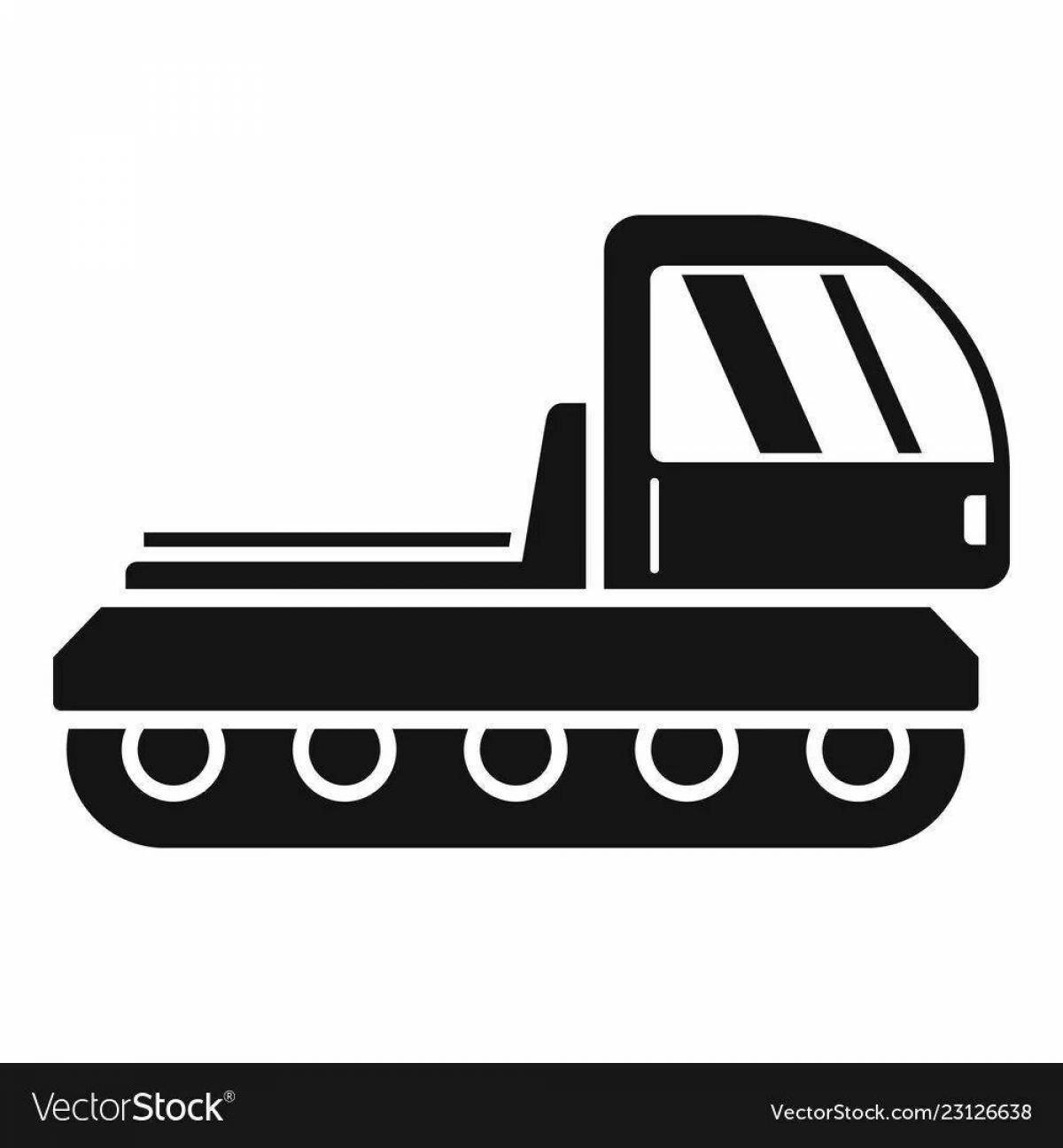 Coloring cute snow cat