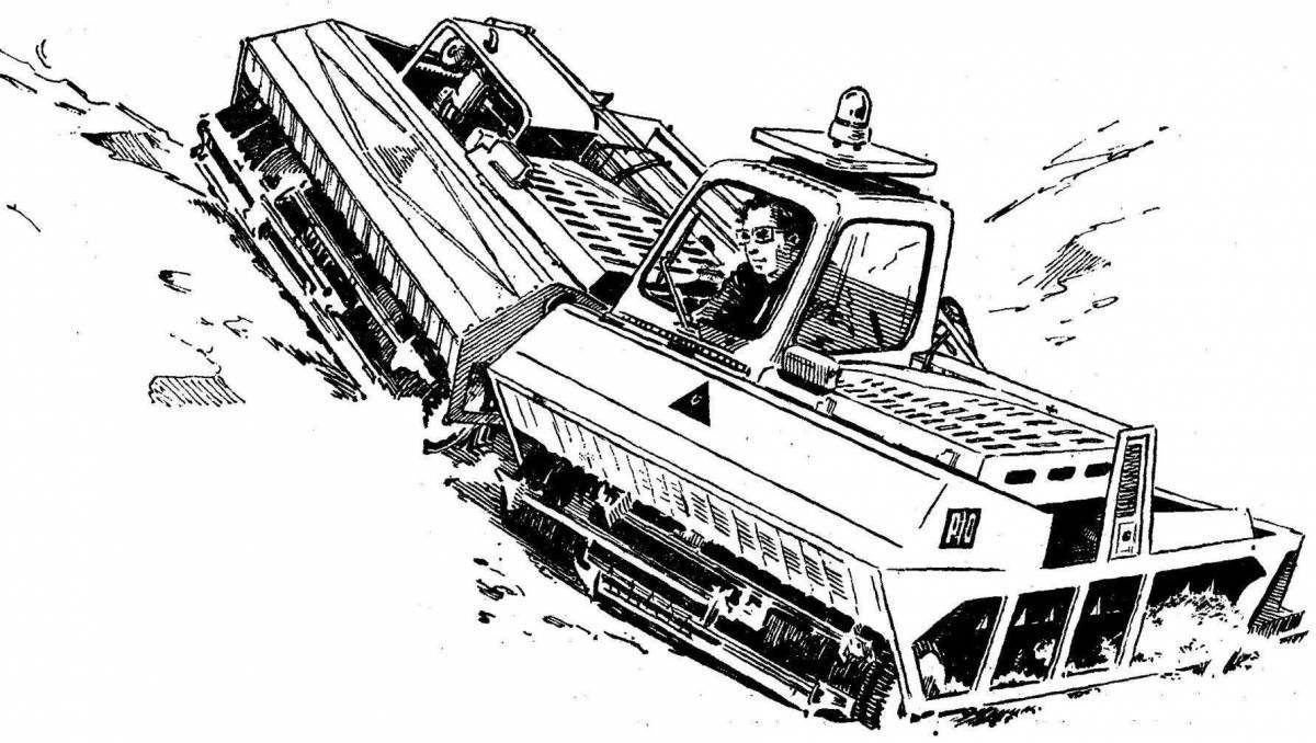 Coloring wonderful snowcat