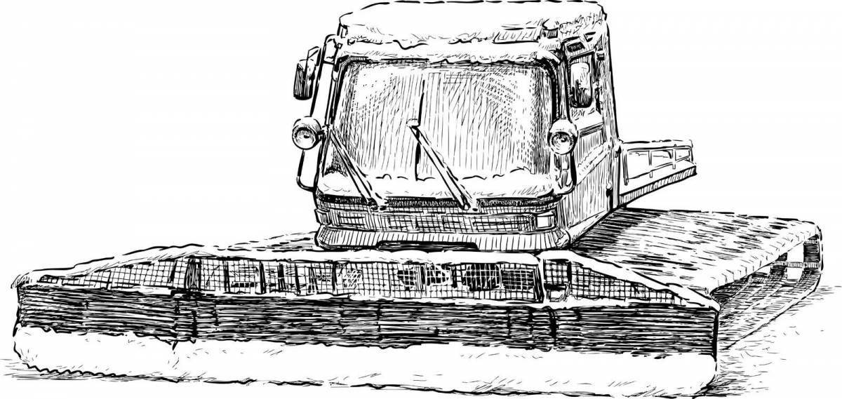 Coloring page spectacular snowcat