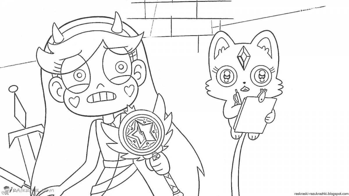 Playful butterfly coloring page