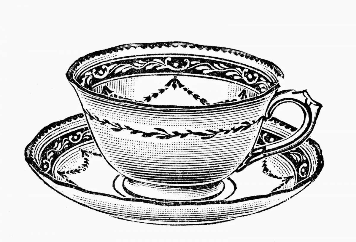 Playful bowl coloring page