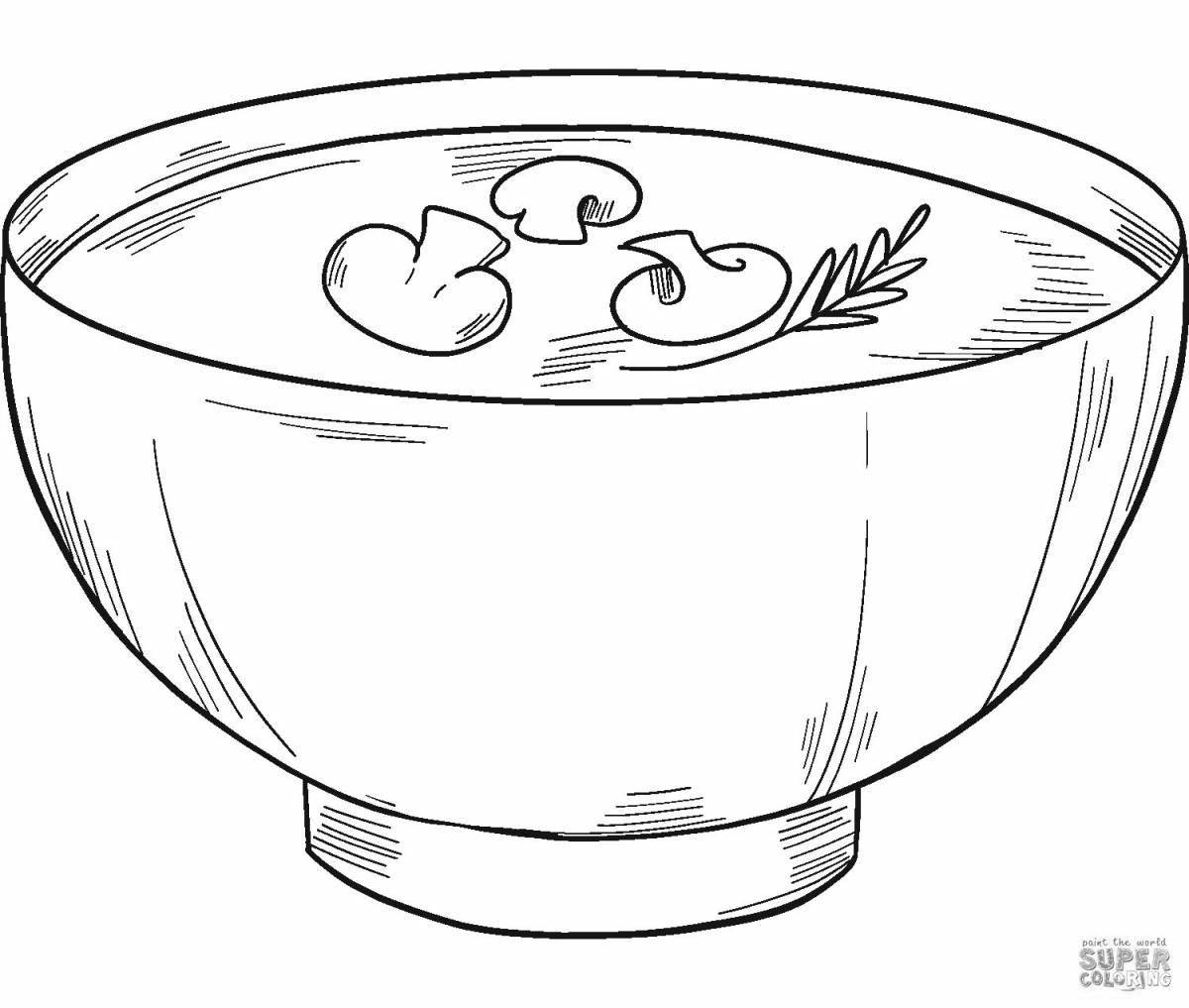 Exciting bowl coloring page
