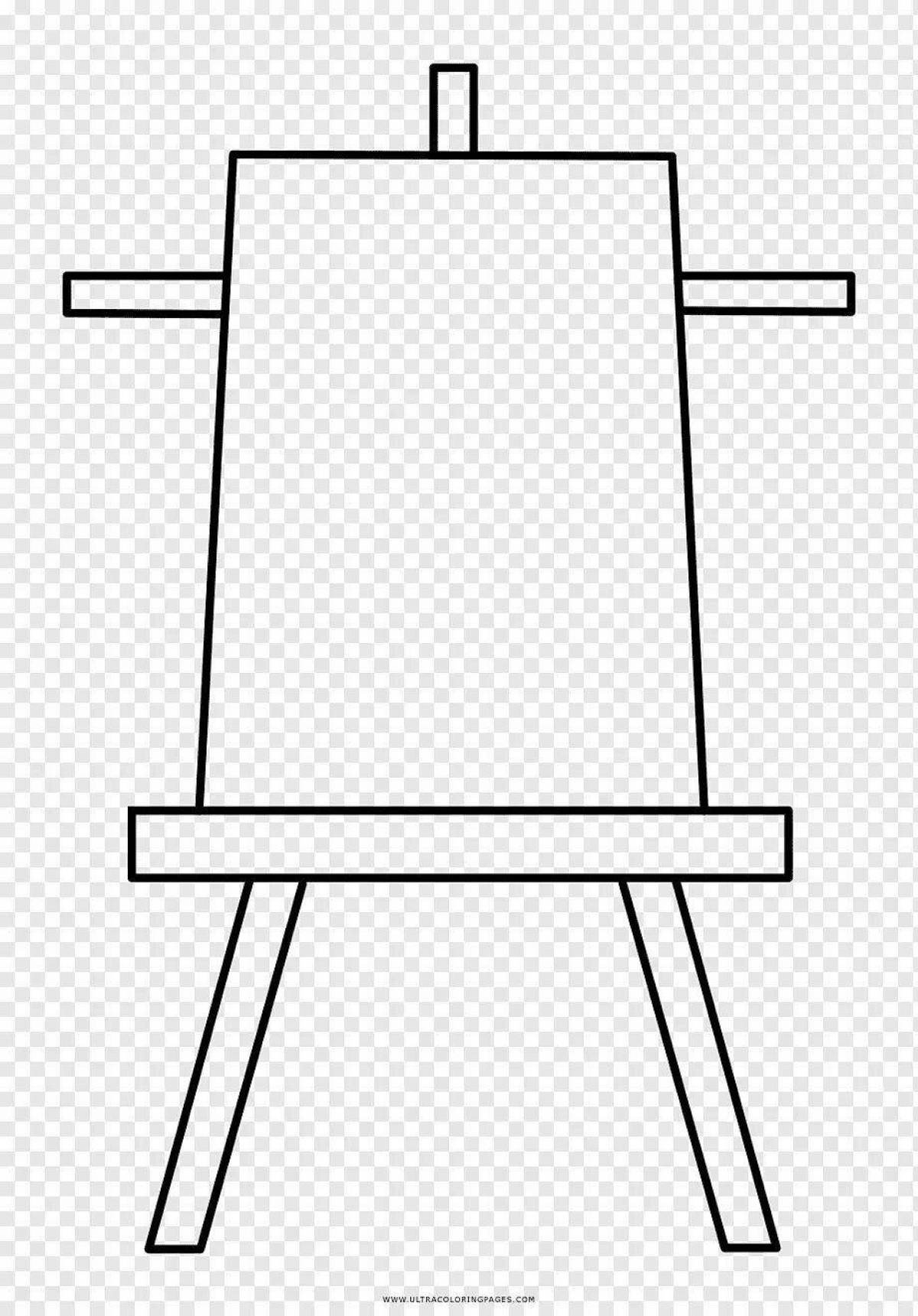 Colourful coloring easel