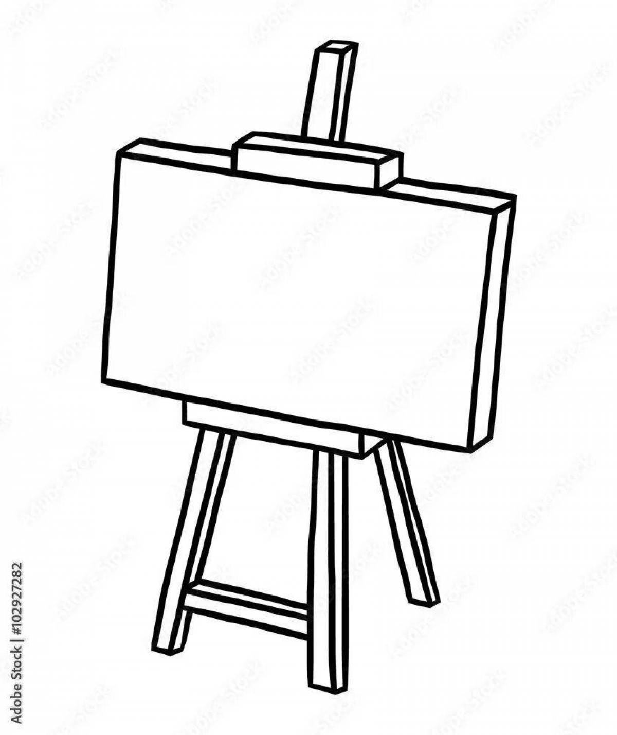 Bright coloring easel