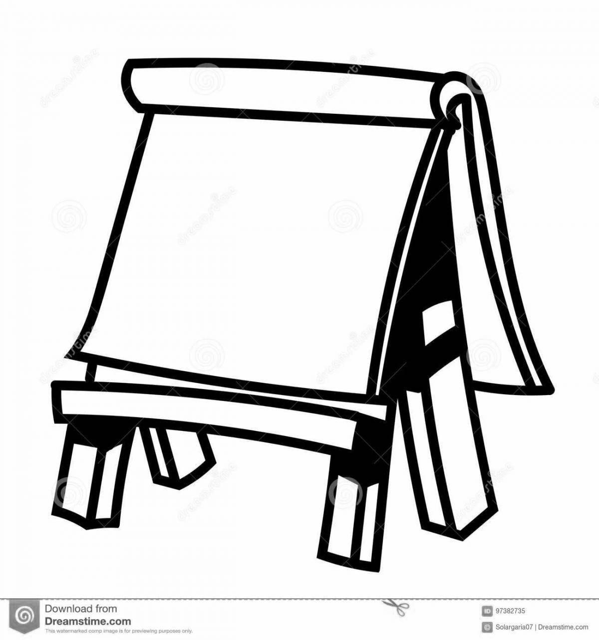 Fun coloring easel
