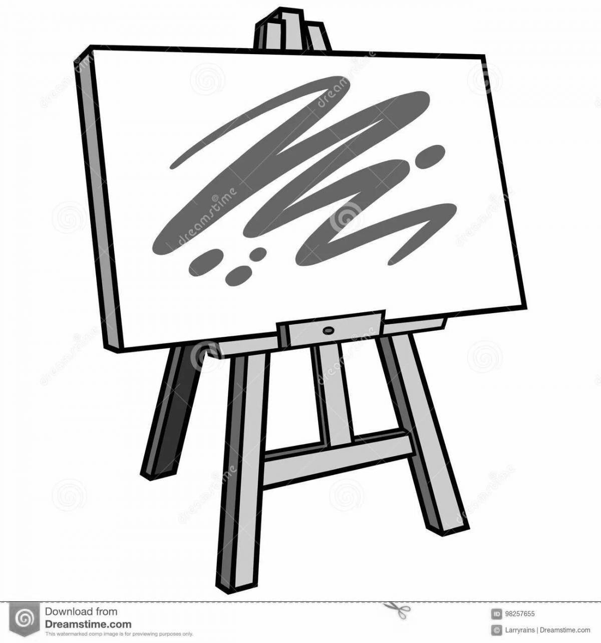 Fun coloring easel