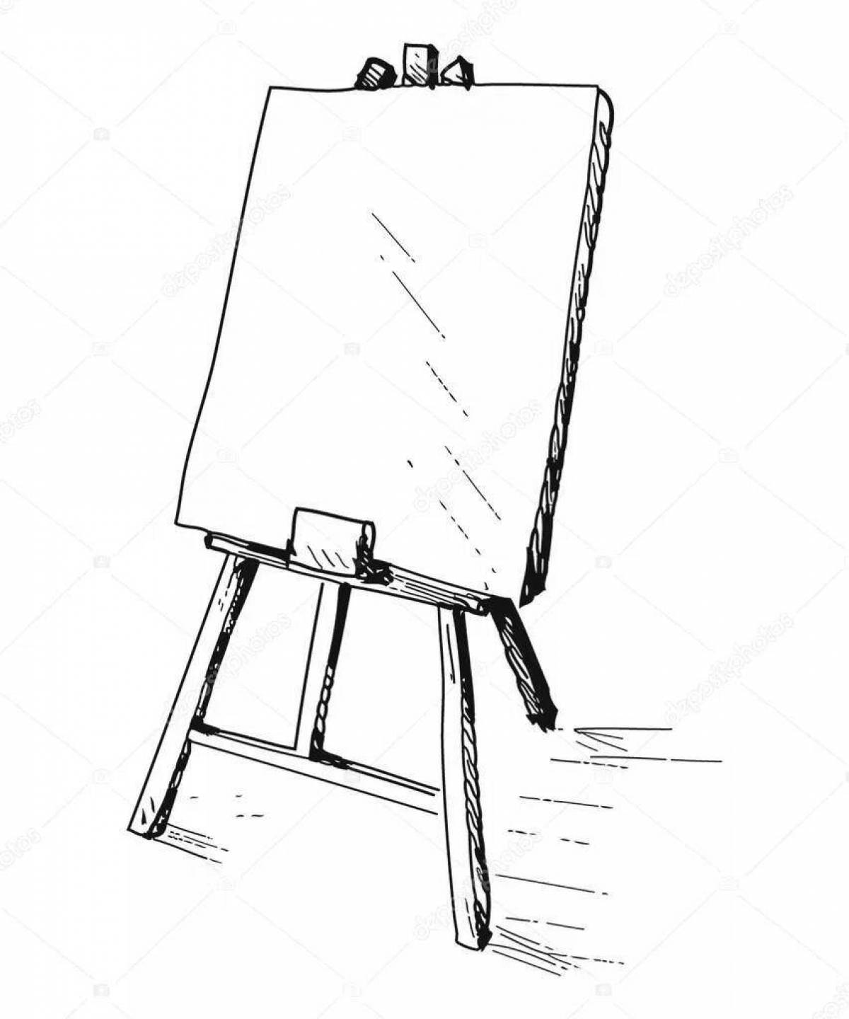 Creative easel for coloring