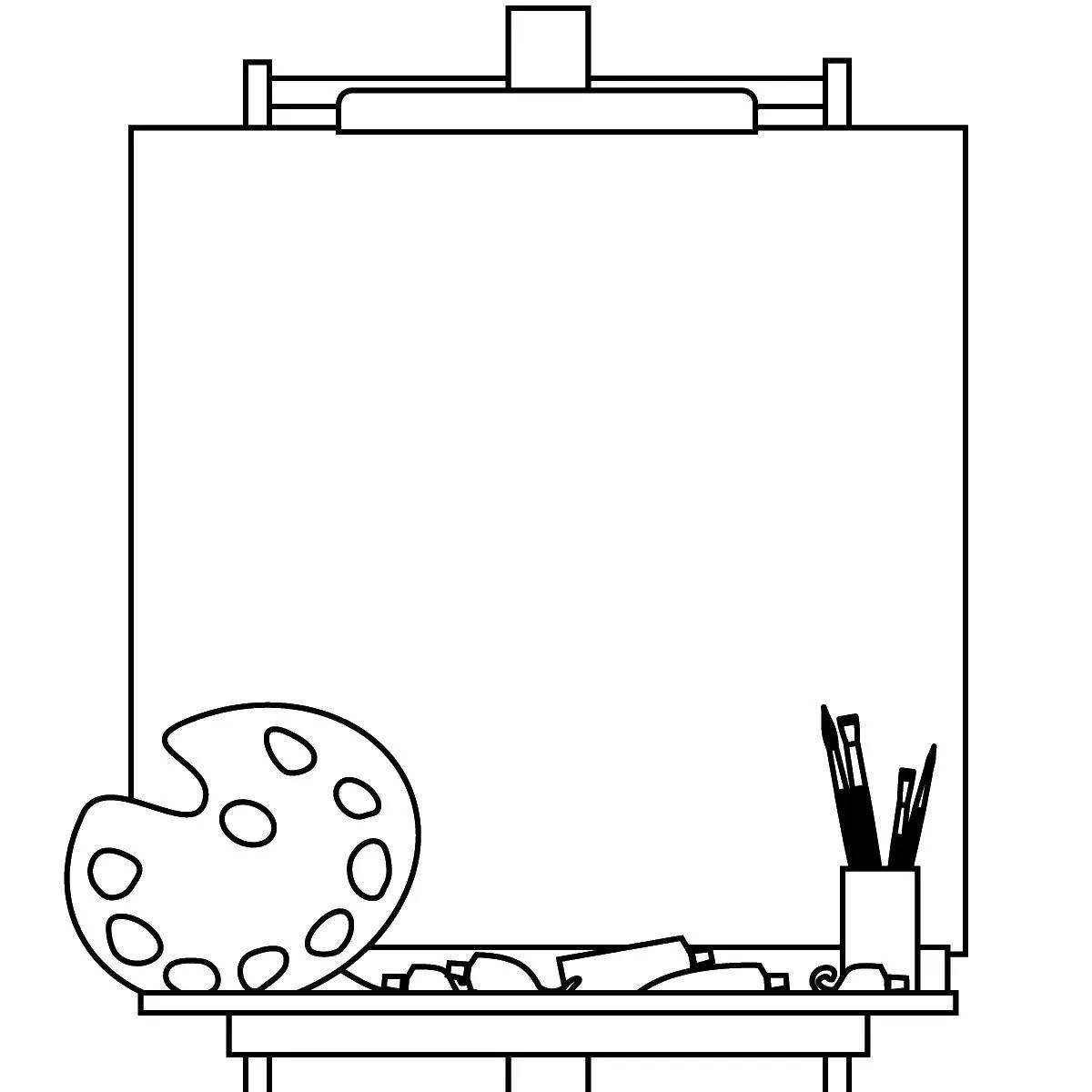 Attractive easel for coloring