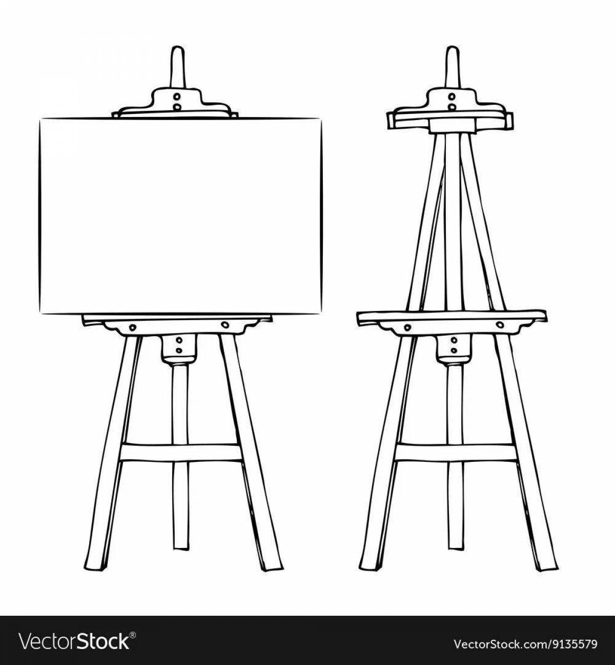 Charming easel for coloring