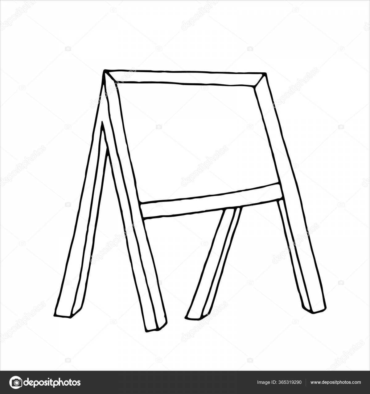 Tempting coloring easel