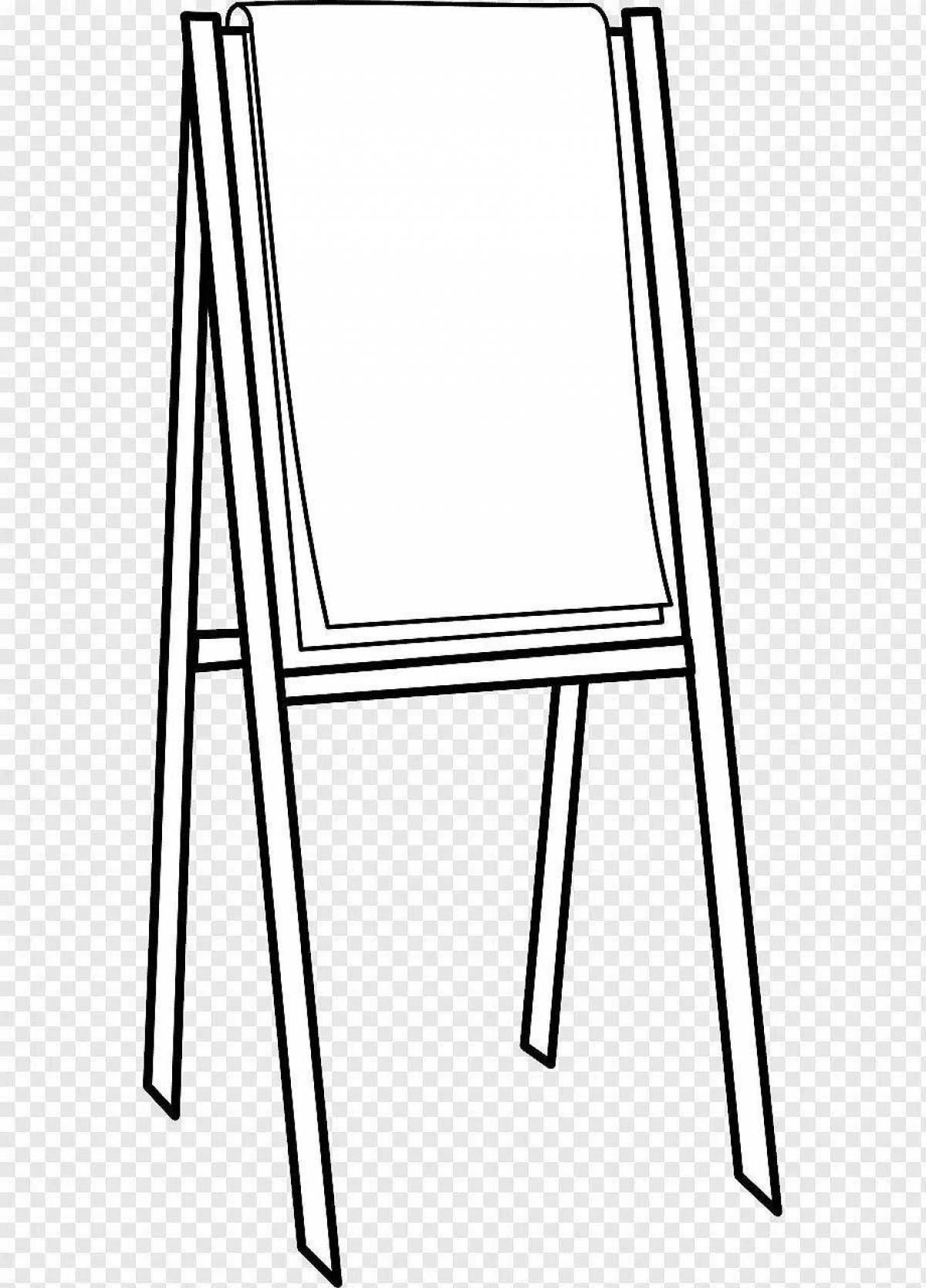 Colorful coloring easel