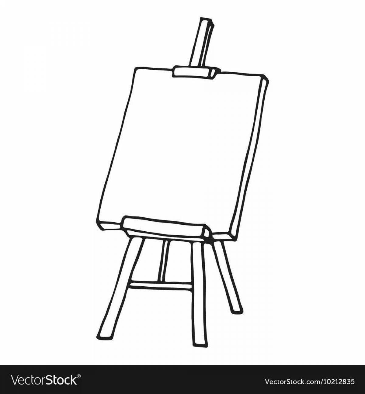 Dazzling color painting easel