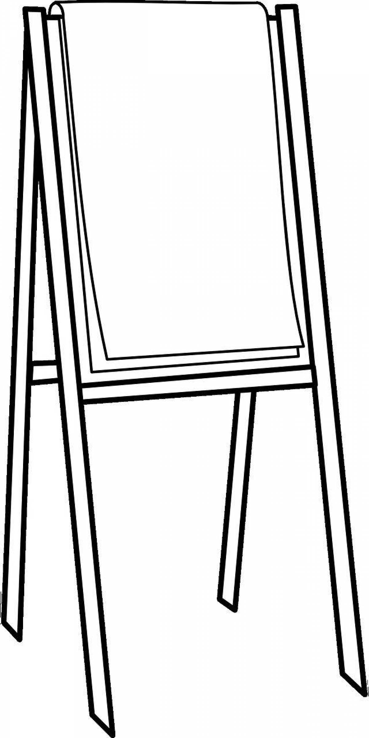 Coloured glossy painting easel